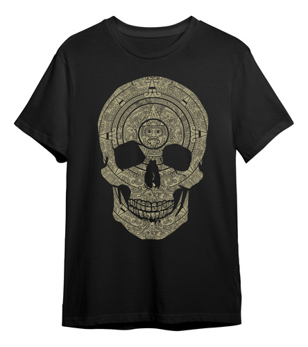 Playera Calavera Calendario Azteca Mexico Token