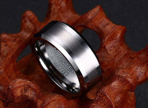 Anillo Elegante De Acero Para Bodas- Compromisos.