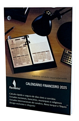 Refil Calendário Financeiro 2025 Redoma Mod 360