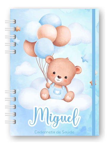 Caderneta De Vacinação Do Bebê Personalizada Urso N116