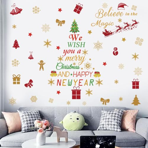Calcomanías De Pared Con Citas De Feliz Navidad Para Decorar