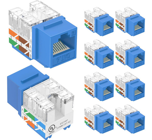 Conectores Keystone Rj45 Cat6 Vcelink Paquete De 10 Conec...