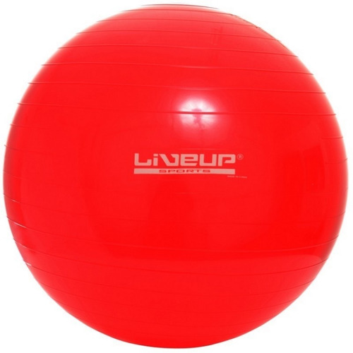 Bola Suiça Premium 45cm Vermelha Liveup Sports Com Bomba Cor Vermelho