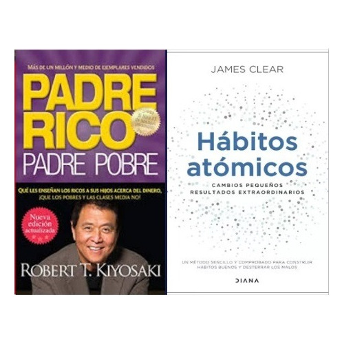 Hábitos Atómicos+padre Rico Padre Pobre+ Libro De Regalo