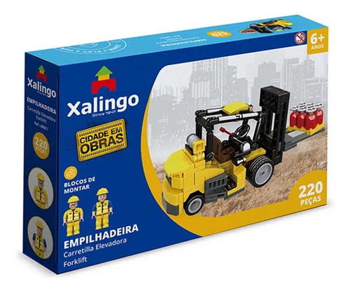 Blocos De Montar Xalingocidade Em Obras 220 Peças Em Caixa