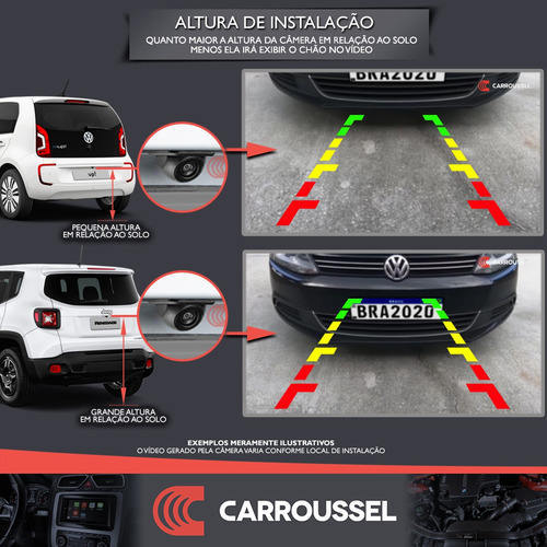 Imagem 4 de 8 de Câmera Frontal Tartaruga Universal H-tech Ht-cr200