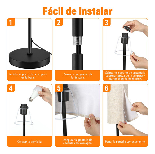Lampara De Piso Moderna Led 3 Temperaturas Color Ajustable