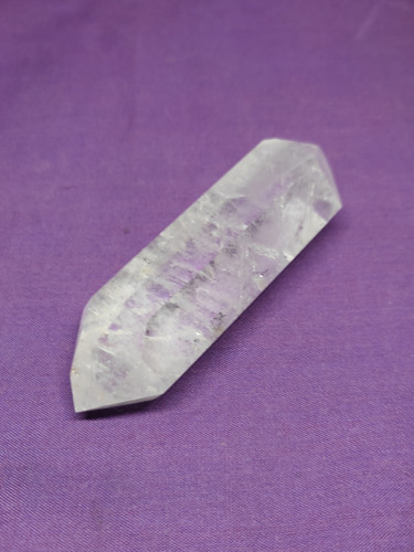 Cuarzo Cristal Biterminal De 7,6 Cms X 2,6cms 55 Gramos