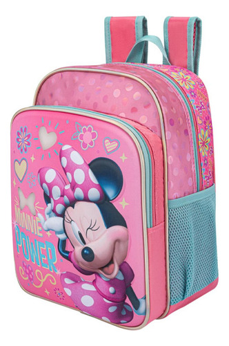 Mochila Escolar Infantil Con Luces Ruz Minnie Mouse Disney
