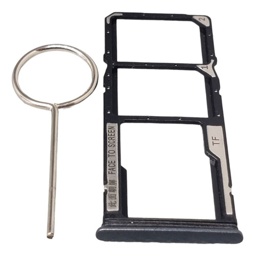 Soporte para chips con ranura en forma de bandeja para Redmi 10, color: negro