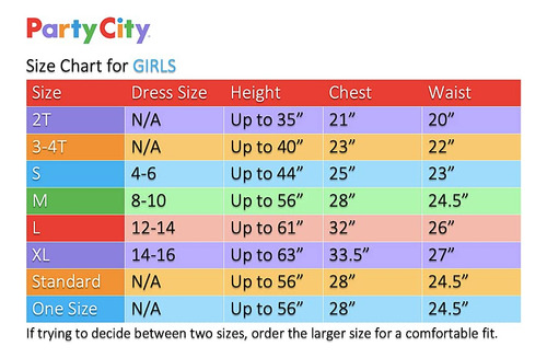 Vestido De Disfraz Amscan Pretty Dear Girl, Tallas 12-14 (15