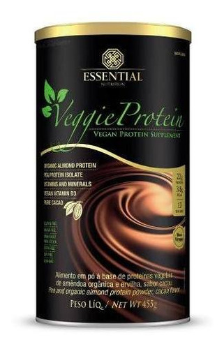 Veggie Protein Cacao 455g - Essential Nutrition 