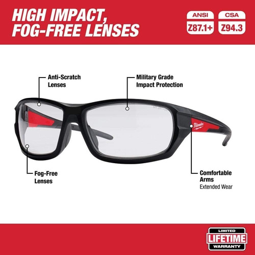 Imagen 4 de 6 de Lentes De Seguridad Transparentes Md Milwaukee 48732020