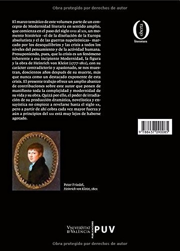 Heinrich Von Kleist Crisis Y Modernidad: Sin Datos, De Crisis Y Modernidad. Serie Sin Datos, Vol. 0. Editorial Puv, Tapa Blanda, Edición Sin Datos En Español/alemán, 2013
