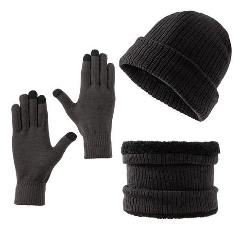 Gorro Invierno, Bufanda, Guantes Con Pantalla Táctil, Juego