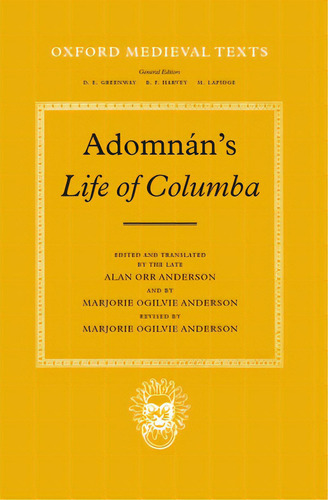 Life Of Columba, De Adomnán. Editorial Oxford Univ Pr, Tapa Dura En Inglés