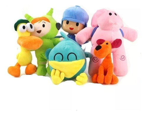 Precioso Conjunto De Peluche Pocoyo, Elly, Loula, Nina Y Pat