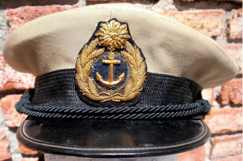 Gorra Khaki Sub Oficial Armada Marina De Uruguay 1960s