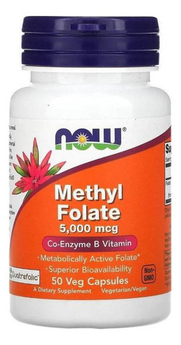 Methyl Folate 5000 Mcg 50 Caps - Metilfolato - Now Foods