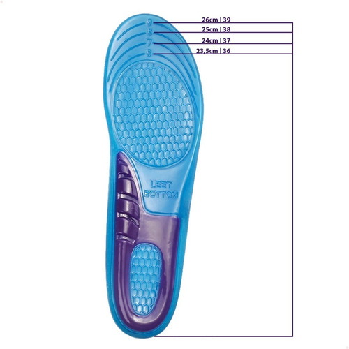 Palmilha Gel Silicone Anti Impacto 36-41