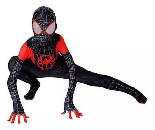 1u De Spiderman Miles Morales Disfraz Con Máscara Cosplay