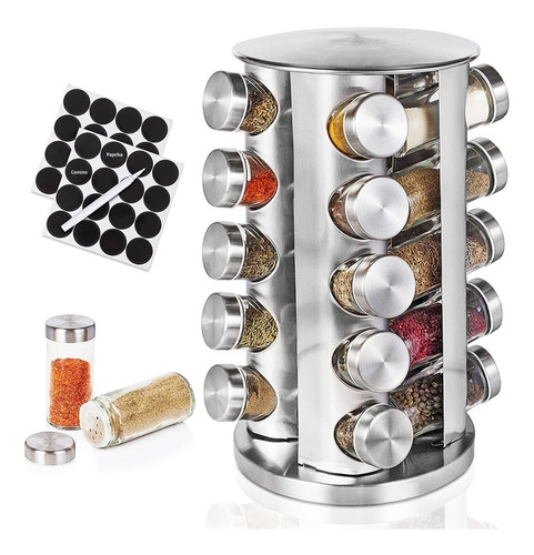 Imagen 1 de 9 de Condimenteros Especiero Giratorio Cocina 20 Frascos