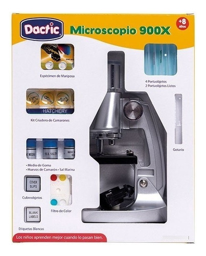 Microscopio 900x Color Plateado