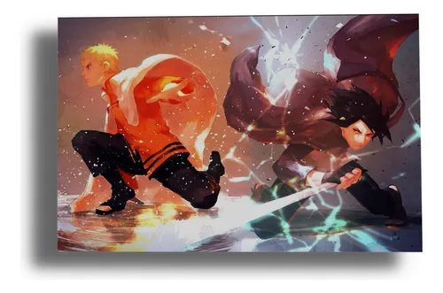 comprar Cuadro Naruto And Sasuke 36 50x70 Mdf Memoestampados