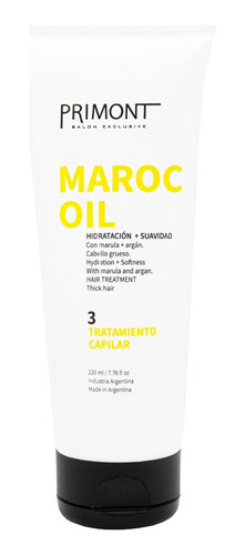 Primont Maroc Oil Mascara Aceite De Argan Nutritiva 220gr