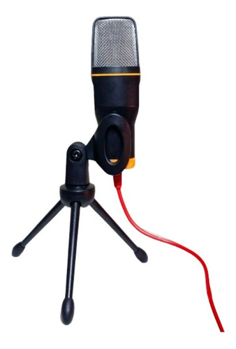 Microfone Para Gravação Profissional Com Tripé Cor Preto