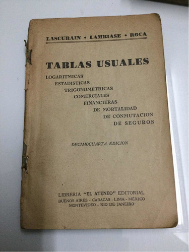 Tablas Usuales   Lascurain  Lambiase  Roca