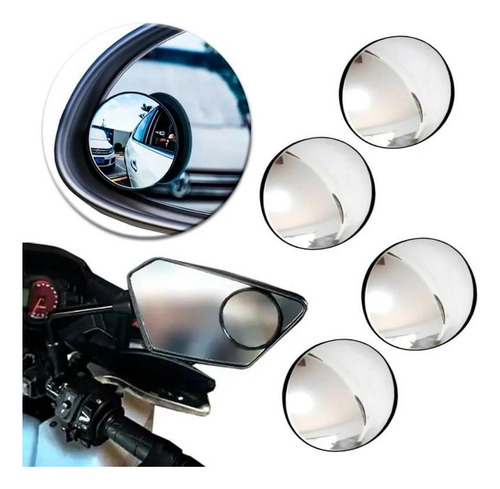 4 Espelhos Convexo Auxiliar Universal Ponto Cego Garagem