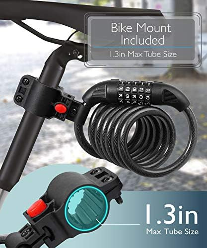 Cable De Bloqueo De Bicicleta (6 Pies), Código De Combinació