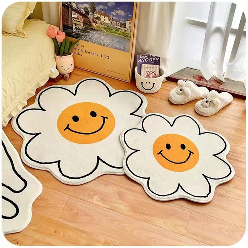 Tapete De Flores Fofo Com Padrão De Desenho Animado, Quarto