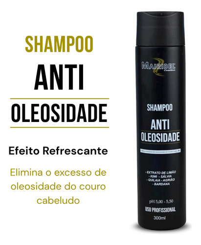 Kit 3 Shampoos Antioleosidade Refrescante Mairibel 3x300ml