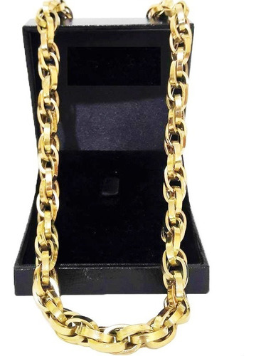 Imagem 3 de 7 de Corrente Cordão Baguete Duplo 63 Gramas 11mm Ouro 18k 750