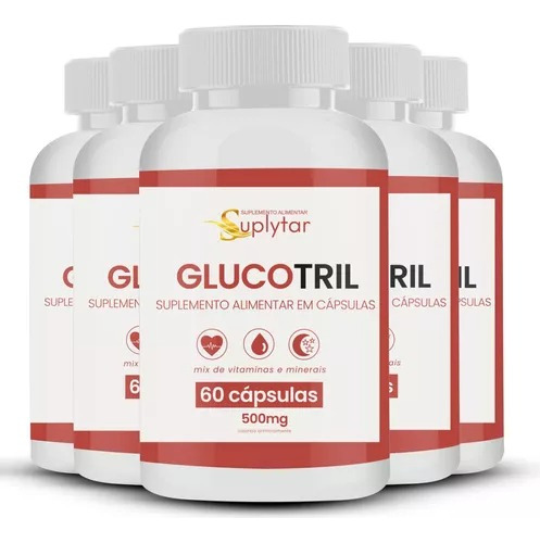 5 Glucotril Original 300 Cáps - Envio Imediato