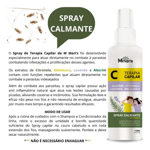 Kit Combate Piolhos E Lêndeas Mmari's Shampoo Condicionador