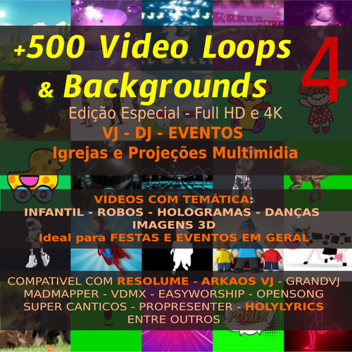 Videos E Loops Clips - Vol 2 + Vol 3 + Vol 4 - Completo