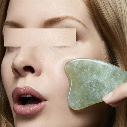 Imagen 2 de 3 de Piedra Jade Guasha Para Masaje Facial
