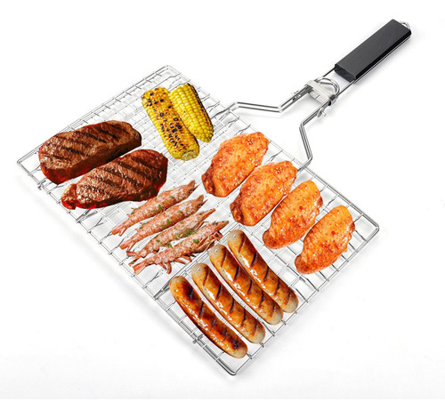 Cesta Para Churrasco, Cesta Para Grelhar Peixes, Aço