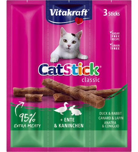 Vitakraft Gatos Stick Pato Y Conejo 3 Un