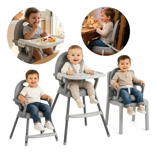 Mega Baby Doha Silla Bebé 3 en 1 Convertible Booster Silla Convertible Color Gris