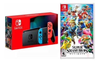 Nintendo Switch Neon 32gb + Super Smash Bros Ultimate Nueva