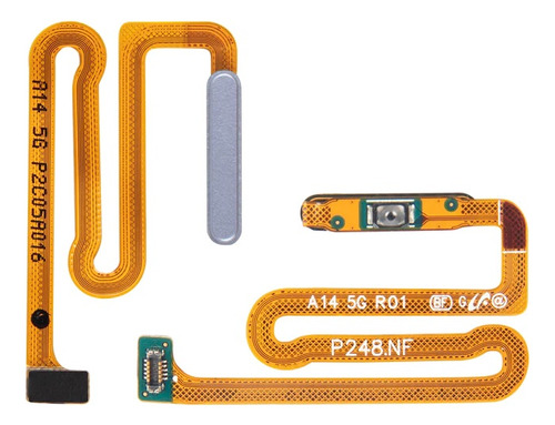Flex Biometria Botão Impressão Digital Para A14 5g Prata