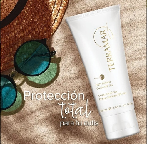 Crema Facial Con Protección Solar Fps 50+ De Terramar 60 Ml