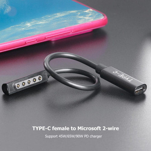 Adaptador De Carga Para Microsoft Surface Pro 1/2 A Usb-c