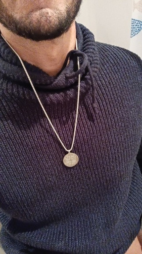 L Dije Sello Sigilo Arcángel Uriel Collar Medalla Acero