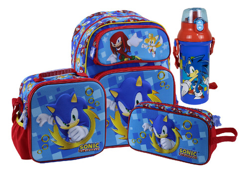 Sonic Set Mochila/lonch/cart + Tomatodo 480 Ml