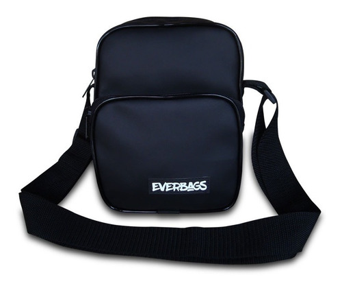 Shoulder Bag Black Emborrachada Everbags Necessaire